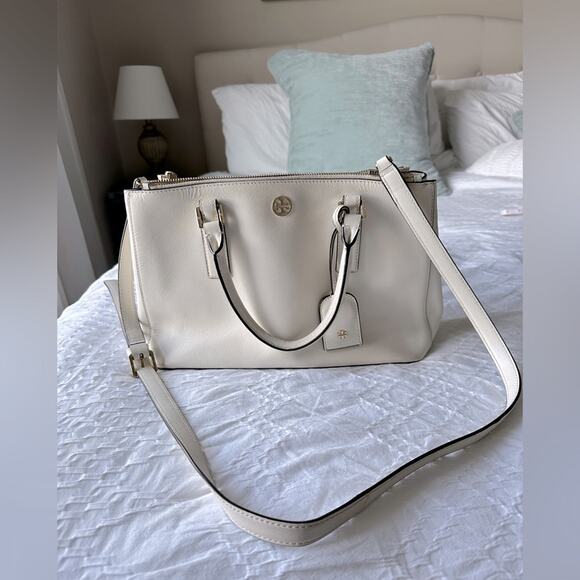 Tory Burch Robinson Leather Large Bag - Picture 1 of 16